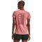 Under Armour Women's Freedom Flag Shirt, Pink Clay/league Red