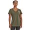 Under Armour Women's Tech Freedom V-neck Shirt, Marine OD Green/Desert Sand