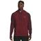 Under Armour Men's Rival Fleece Colorblock Hoodie, League Red/dark Maroon