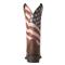 Back view, Distressed Brown/american Flag