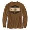 Carhartt Men's Relaxed Fit Heavyweight Sleeve Logo Graphic Shirt, Oiled Walnut Heather