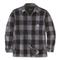 Carhartt Men's Relaxed Fit Heavyweight Flannel Sherpa-lined Shirt Jacket, Folkstone Gray