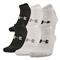 Under Armour Men's Training Cotton No-show Socks, 6 Pairs, Steel/White/Black