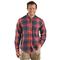 Huk Men's Maverick Fishing Flannel Shirt, Blood Red
