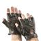 U.S. Municipal Surplus Leather Fingerless Gloves, New, Black