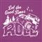 Life is Good Women's Let the Good Times Roll Crusher Tee, Happy Plum