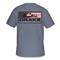 Drake Clothing Company Men's Patriotic Bar Pocket Shirt, Silver Lake Blue Heather
