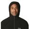 Hooded jacket protects from the elements, Black