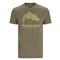 Simms Men's Wood Trout Shirt, Military Heather/neon