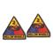 U.S. Military Surplus 2nd Armored Division Class A Patches, 2 Pack, New