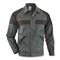 French Military Surplus Canvas Work Jacket, New, Gray/Black