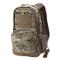Nondescript front flap coverts to reveal concealed MOLLE gear panel, Multicam