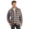 Guide Gear Men's Quilted Flannel Camp Shirt Jacket, Indigo/gold Plaid