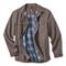 Guide Gear Men's Flex Canvas Flannel-Lined Shirt Jacket, Graphite Gray