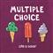 Life is Good Kids' Multiple Choice Ice Cream Long-Sleeve Crusher Tee, Purple Haze