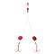 Clam Pro Tackle Fluorocarbon BigTooth Rig, Size 2, Red