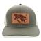 Hornady Men's Country Logo Trucker Cap, Leather Patch Logo, Olive/Tan