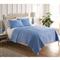 Shavel Home Products Seersucker 6-in-1 Quilt Set, Blue Poppies