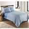Shavel Home Products Seersucker 6-in-1 Quilt Set, Carlton Plaid Blue