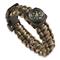 Military Style Paracord Bracelet with Compass, Woodland