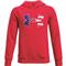 Under Armour Boys' Freedom Big Flag Logo Rival Hoodie, Red