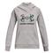 Under Armour Girls' Rival Logo Hoodie, Steel Light Heather/fresco Blue