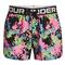 Under Armour Girls' Play Up Printed Shorts, Black/electro Pink/white