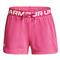 Under Armour Girls' Play Up Twist Shorts, Electro Pink/white