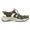 Recycled PET plastic webbing uppers, Forest Night/ibis Rose