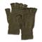U.S. Military Surplus Wool Fingerless Gloves, 2 Pack, New, Olive Drab