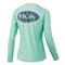 Huk Women's Scaled Logo Pursuit Shirt, Beach Glass