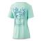 Huk Women's Marlin Palm Horizon Crewneck T-Shirt, Beach Glass Heather