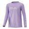 Huk Youth Pursuit Long Sleeve Fishing Shirt, Lavender
