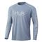 Huk Youth Running lakes Double Header Long-Sleeve Shirt, Blue Fog
