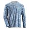Huk Men's ICON X Running Lakes Shirt, Titanium Blue