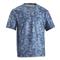 Huk Men's ICON X Running Lakes Short Sleeve Shirt, Titanium Blue