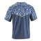 Huk Men's ICON X Running Lakes Short Sleeve Shirt, Titanium Blue