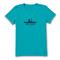 Life Is Good Women's Happy Hour Kayak Crusher V-neck T-shirt, Island Blue