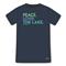 Life Is Good Women's Peace Love Lake Crusher Lite Shirt, Darkest Blue