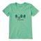 Life Is Good Women's Social Network Camp Crusher Lite Vee Shirt, Spearmint Green