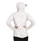 Back view with hood up, Lily Pad White