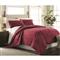 Shavel Home Products Micro Flannel Reversible Comforter Set, Wine
