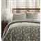 Shavel Home Products Micro Flannel Reversible Comforter Set, Snowflakes Gray
