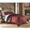 Shavel Home Products Micro Flannel Reversible Comforter Set, Buffalo Check Red