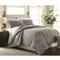 Shavel Home Products Micro Flannel Reversible Comforter Set, Greystone