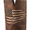 Full-grain leather shaft with American Flag embroidery, Cliff Brown