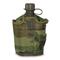 Mil-Tec Plastic Canteen with Woodland Camo Cover