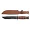 U.S. Marines by MTech MT-122MR Fixed Blade with Leather Handle, Brown