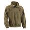 French Military Surplus Heavyweight Fleece Jacket, Used, Olive Drab