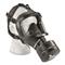 NATO Military Panoramic Gas Mask with 40mm Filter and Mesh Back, New, Black